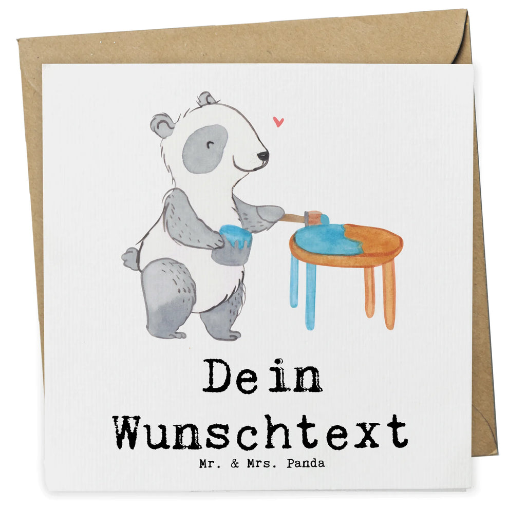 Personalisierte Deluxe Karte Panda Möbel restaurieren Personalisierte Grußkarte, Personalisiertere Klappkarte, Personalisierte Einladungskarte, Personalisierte Glückwunschkarte, Personalisierte Hochzeitskarte, Personalisierte Geburtstagskarte, Grußkarte mit Namen, Grußkarte selber drucken, Grußkarte selbst gestalten, Grußkarte mit persönlichen Nachrichten, Grußkarte als Geldgeschenk, Grußkarten personalisiert, Personalisierte Karte, Geschenk, Sport, Sportart, Hobby, Schenken, Danke, Dankeschön, Auszeichnung, Gewinn, Sportler, Möbel restaurieren, antike Möbel restaurieren, Handwerk, Restaurator