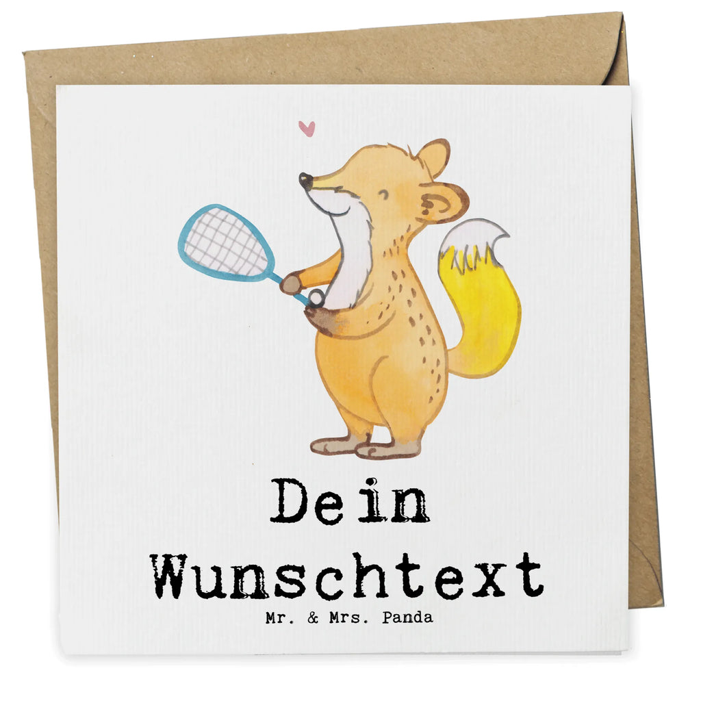 Personalisierte Deluxe Karte Fuchs Squash spielen Personalisierte Grußkarte, Personalisiertere Klappkarte, Personalisierte Einladungskarte, Personalisierte Glückwunschkarte, Personalisierte Hochzeitskarte, Personalisierte Geburtstagskarte, Grußkarte mit Namen, Grußkarte selber drucken, Grußkarte selbst gestalten, Grußkarte mit persönlichen Nachrichten, Grußkarte als Geldgeschenk, Grußkarten personalisiert, Personalisierte Karte, Geschenk, Sport, Sportart, Hobby, Schenken, Danke, Dankeschön, Auszeichnung, Gewinn, Sportler, Squash spielen, Squashhalle, Ballsport