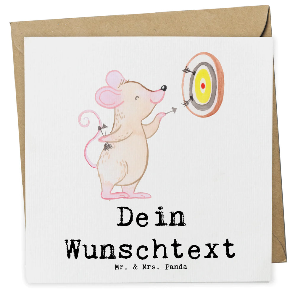 Personalisierte Deluxe Karte Maus Dart spielen Personalisierte Grußkarte, Personalisiertere Klappkarte, Personalisierte Einladungskarte, Personalisierte Glückwunschkarte, Personalisierte Hochzeitskarte, Personalisierte Geburtstagskarte, Grußkarte mit Namen, Grußkarte selber drucken, Grußkarte selbst gestalten, Grußkarte mit persönlichen Nachrichten, Grußkarte als Geldgeschenk, Grußkarten personalisiert, Personalisierte Karte, Geschenk, Sport, Sportart, Hobby, Schenken, Danke, Dankeschön, Auszeichnung, Gewinn, Sportler, Dart spielen, Darten, Darts, Dart Turnier