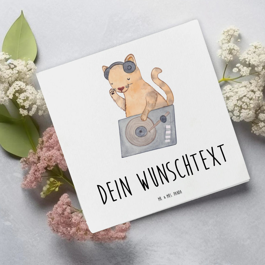 Personalisierte Deluxe Karte Katze DJ Personalisierte Grußkarte, Personalisiertere Klappkarte, Personalisierte Einladungskarte, Personalisierte Glückwunschkarte, Personalisierte Hochzeitskarte, Personalisierte Geburtstagskarte, Grußkarte mit Namen, Grußkarte selber drucken, Grußkarte selbst gestalten, Grußkarte mit persönlichen Nachrichten, Grußkarte als Geldgeschenk, Grußkarten personalisiert, Personalisierte Karte, Instrumente, Geschenke Musiker, Musikliebhaber, Katze, DJ, Tanzen, Club, Disko, Feiern