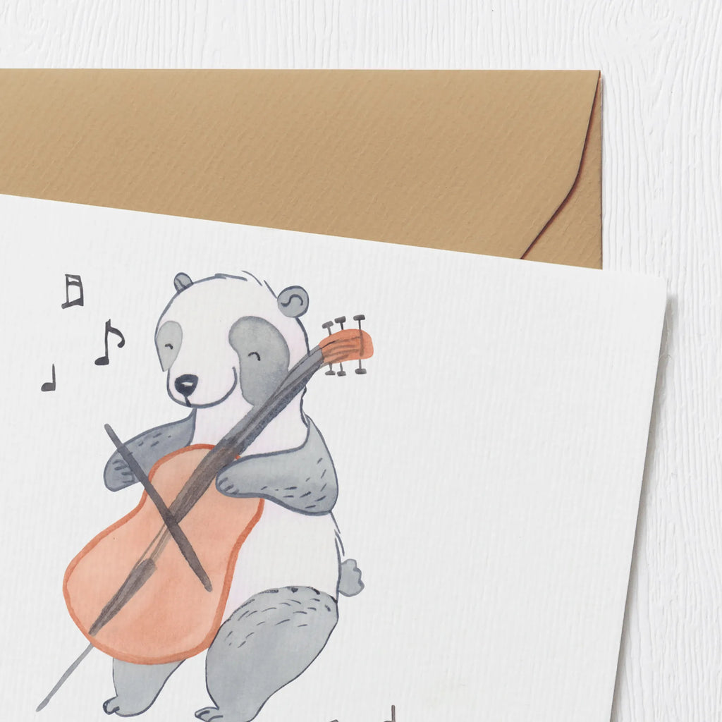 Personalisierte Deluxe Karte Panda Cello Personalisierte Grußkarte, Personalisiertere Klappkarte, Personalisierte Einladungskarte, Personalisierte Glückwunschkarte, Personalisierte Hochzeitskarte, Personalisierte Geburtstagskarte, Grußkarte mit Namen, Grußkarte selber drucken, Grußkarte selbst gestalten, Grußkarte mit persönlichen Nachrichten, Grußkarte als Geldgeschenk, Grußkarten personalisiert, Personalisierte Karte, Instrumente, Geschenke Musiker, Musikliebhaber, Panda, Cello, Streicher, Orchester, Kammermusik, Barock, Klassik, Bogen, Saiteninstrument