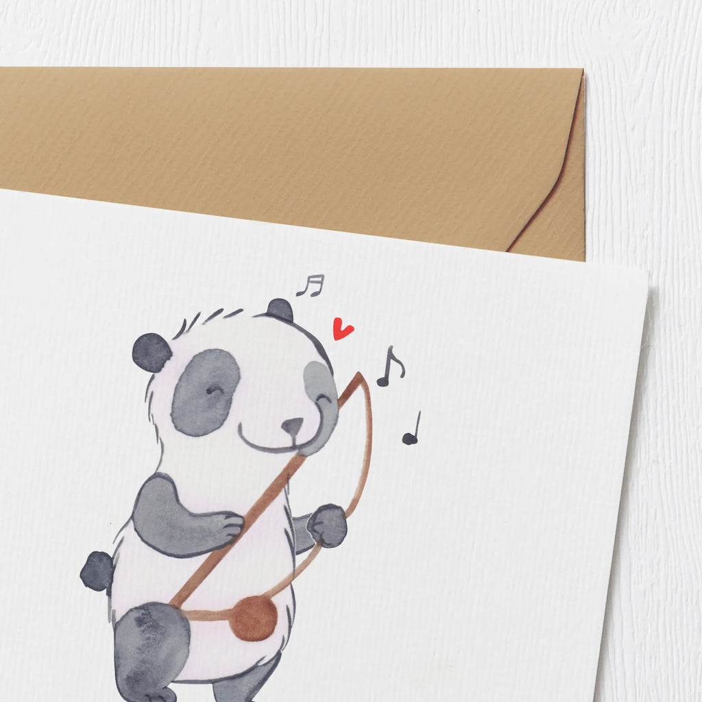 Personalisierte Deluxe Karte Panda Berimbau Personalisierte Grußkarte, Personalisiertere Klappkarte, Personalisierte Einladungskarte, Personalisierte Glückwunschkarte, Personalisierte Hochzeitskarte, Personalisierte Geburtstagskarte, Grußkarte mit Namen, Grußkarte selber drucken, Grußkarte selbst gestalten, Grußkarte mit persönlichen Nachrichten, Grußkarte als Geldgeschenk, Grußkarten personalisiert, Personalisierte Karte, Instrumente, Geschenke Musiker, Musikliebhaber, Panda, Berimbau, Maultrommel, Brasilien, Capoeira, Traditionsmusik