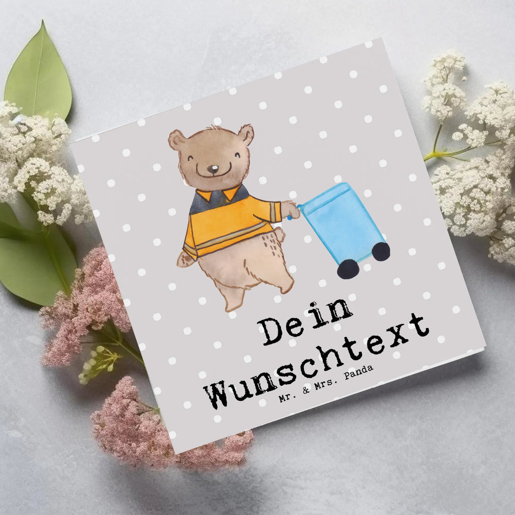 Personalisierte Deluxe Karte Müllwerker Herz Personalisierte Grußkarte, Personalisiertere Klappkarte, Personalisierte Einladungskarte, Personalisierte Glückwunschkarte, Personalisierte Hochzeitskarte, Personalisierte Geburtstagskarte, Grußkarte mit Namen, Grußkarte selber drucken, Grußkarte selbst gestalten, Grußkarte mit persönlichen Nachrichten, Grußkarte als Geldgeschenk, Grußkarten personalisiert, Personalisierte Karte, Beruf, Ausbildung, Jubiläum, Abschied, Rente, Kollege, Kollegin, Geschenk, Schenken, Arbeitskollege, Mitarbeiter, Firma, Danke, Dankeschön, Müllwerker, Fachkraft Kreislauf- und Abfallwirtschaft, Müllentsorger, Kehrichtmann, Müllmann, Müllfahrer