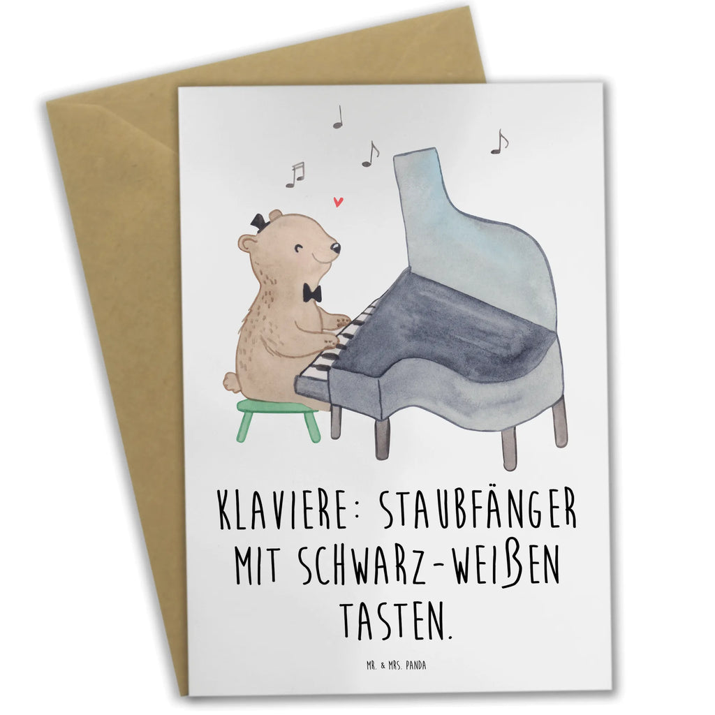 Grußkarte Klavier Staubfänger Grußkarte, Klappkarte, Einladungskarte, Glückwunschkarte, Hochzeitskarte, Geburtstagskarte, Karte, Ansichtskarten, Instrumente, Geschenke Musiker, Musikliebhaber