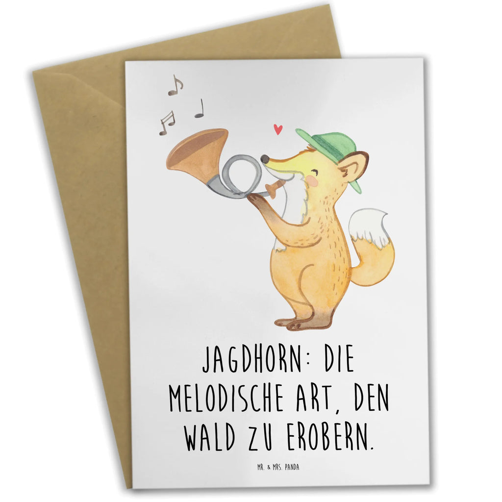 Grußkarte Jagdhorn Magie Grußkarte, Klappkarte, Einladungskarte, Glückwunschkarte, Hochzeitskarte, Geburtstagskarte, Karte, Ansichtskarten, Instrumente, Geschenke Musiker, Musikliebhaber