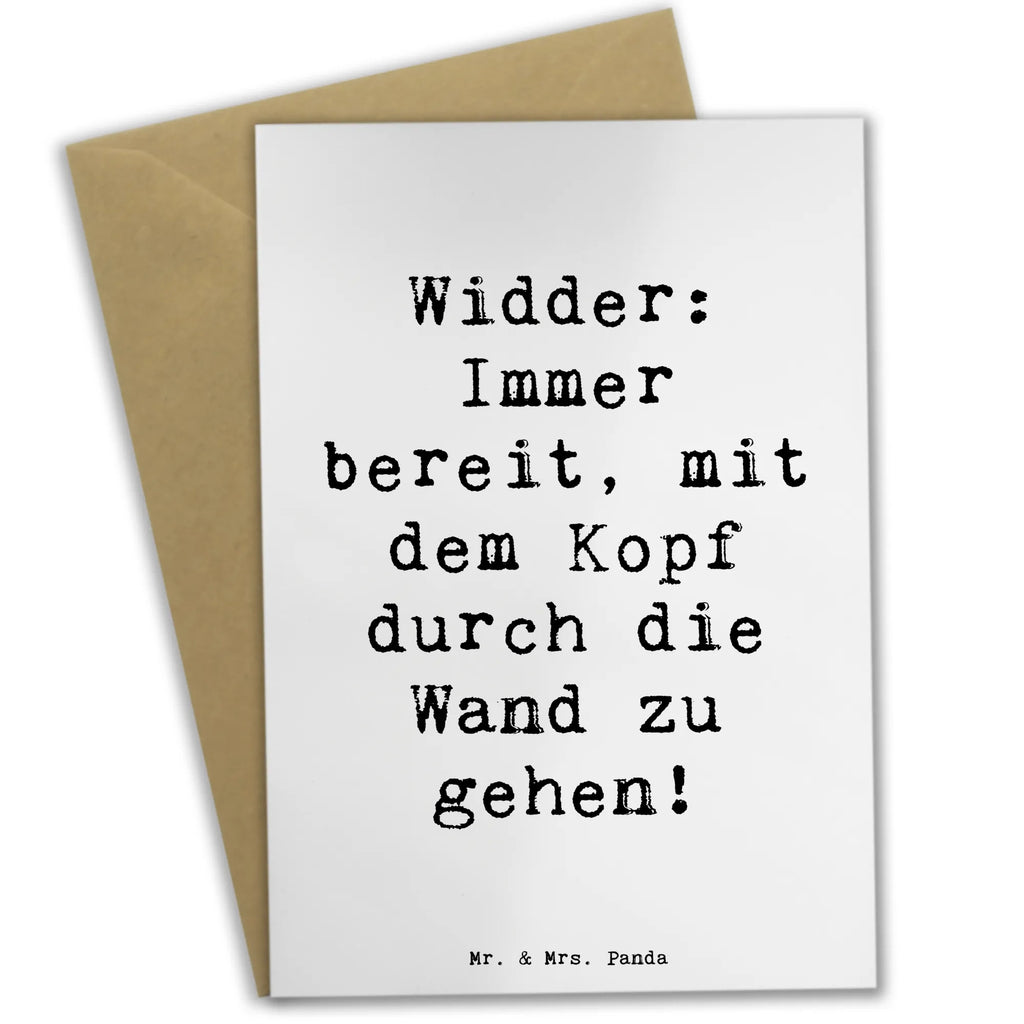 Grußkarte Spruch Widder Power Grußkarte, Klappkarte, Einladungskarte, Glückwunschkarte, Hochzeitskarte, Geburtstagskarte, Karte, Ansichtskarten, Tierkreiszeichen, Sternzeichen, Horoskop, Astrologie, Aszendent