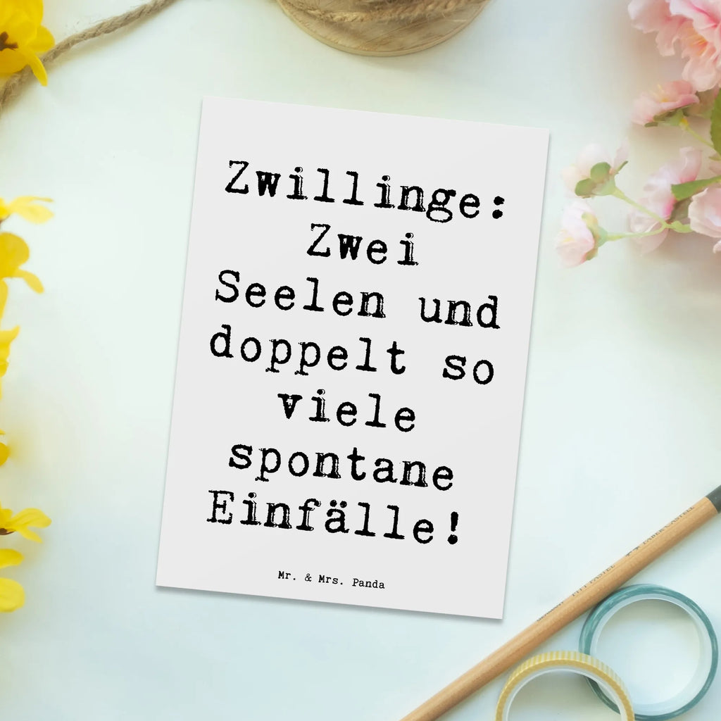 Postkarte Spruch Zwillinge Abenteuer Postkarte, Karte, Geschenkkarte, Grußkarte, Einladung, Ansichtskarte, Geburtstagskarte, Einladungskarte, Dankeskarte, Ansichtskarten, Einladung Geburtstag, Einladungskarten Geburtstag, Tierkreiszeichen, Sternzeichen, Horoskop, Astrologie, Aszendent