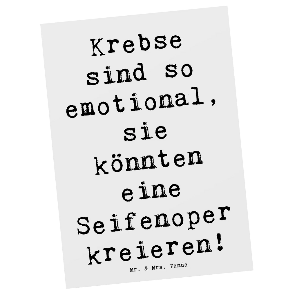 Postkarte Spruch Emotionaler Krebs Postkarte, Karte, Geschenkkarte, Grußkarte, Einladung, Ansichtskarte, Geburtstagskarte, Einladungskarte, Dankeskarte, Ansichtskarten, Einladung Geburtstag, Einladungskarten Geburtstag, Tierkreiszeichen, Sternzeichen, Horoskop, Astrologie, Aszendent