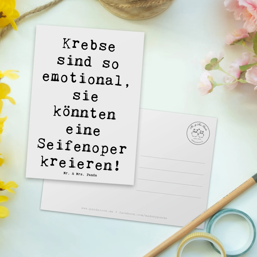 Postkarte Spruch Emotionaler Krebs Postkarte, Karte, Geschenkkarte, Grußkarte, Einladung, Ansichtskarte, Geburtstagskarte, Einladungskarte, Dankeskarte, Ansichtskarten, Einladung Geburtstag, Einladungskarten Geburtstag, Tierkreiszeichen, Sternzeichen, Horoskop, Astrologie, Aszendent