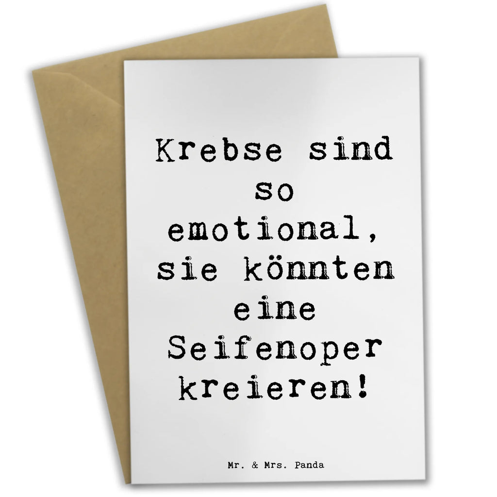 Grußkarte Spruch Emotionaler Krebs Grußkarte, Klappkarte, Einladungskarte, Glückwunschkarte, Hochzeitskarte, Geburtstagskarte, Karte, Ansichtskarten, Tierkreiszeichen, Sternzeichen, Horoskop, Astrologie, Aszendent