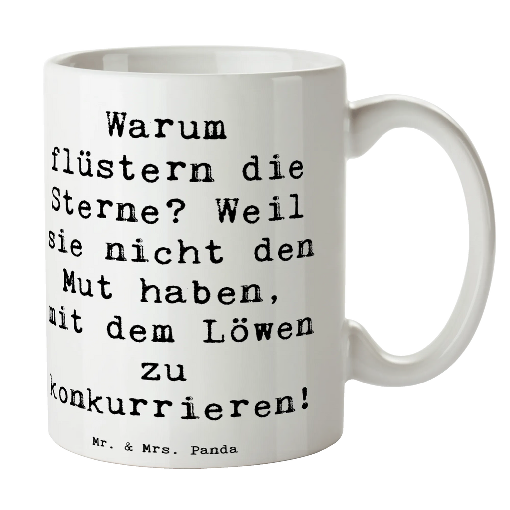 Tasse Warum flüstern die Sterne? Weil sie nicht den Mut haben, mit dem Löwen zu konkurrieren! Tasse, Kaffeetasse, Teetasse, Becher, Kaffeebecher, Teebecher, Keramiktasse, Porzellantasse, Büro Tasse, Geschenk Tasse, Tasse Sprüche, Tasse Motive, Kaffeetassen, Tasse bedrucken, Designer Tasse, Cappuccino Tassen, Schöne Teetassen, Tierkreiszeichen, Sternzeichen, Horoskop, Astrologie, Aszendent