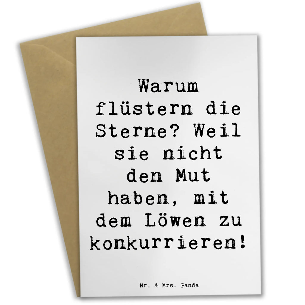 Grußkarte Spruch Sterne und Löwe Grußkarte, Klappkarte, Einladungskarte, Glückwunschkarte, Hochzeitskarte, Geburtstagskarte, Karte, Ansichtskarten, Tierkreiszeichen, Sternzeichen, Horoskop, Astrologie, Aszendent