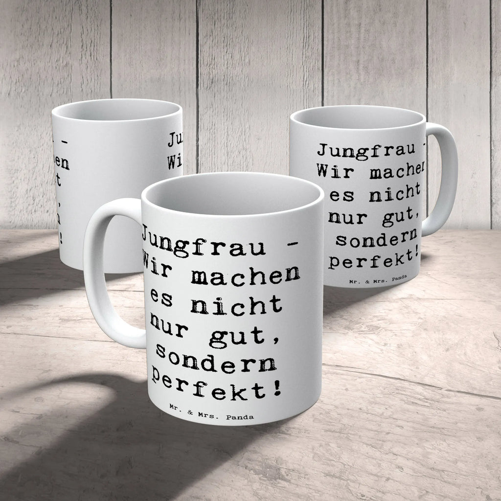 Tasse Spruch Jungfrau Perfektion Tasse, Kaffeetasse, Teetasse, Becher, Kaffeebecher, Teebecher, Keramiktasse, Porzellantasse, Büro Tasse, Geschenk Tasse, Tasse Sprüche, Tasse Motive, Kaffeetassen, Tasse bedrucken, Designer Tasse, Cappuccino Tassen, Schöne Teetassen, Tierkreiszeichen, Sternzeichen, Horoskop, Astrologie, Aszendent