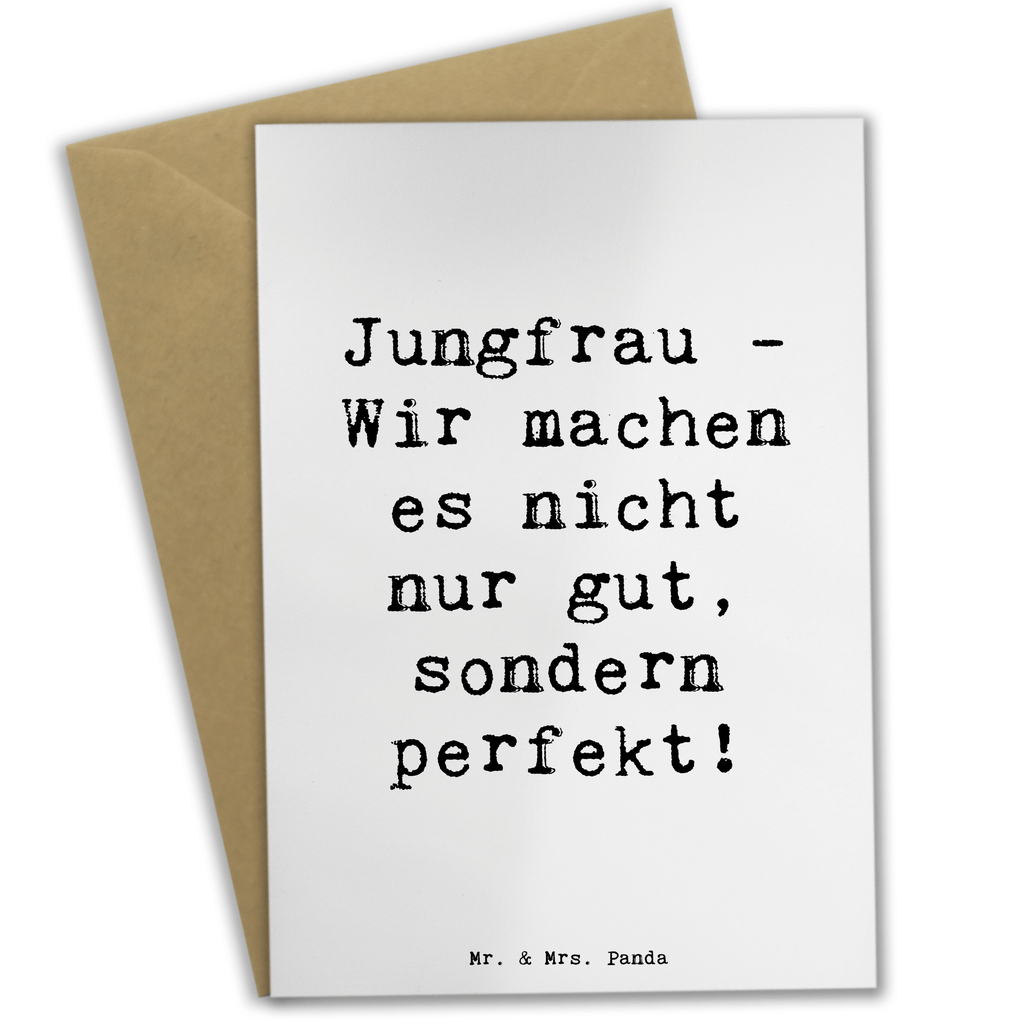 Grußkarte Jungfrau Perfekt Grußkarte, Klappkarte, Einladungskarte, Glückwunschkarte, Hochzeitskarte, Geburtstagskarte, Karte, Ansichtskarten, Tierkreiszeichen, Sternzeichen, Horoskop, Astrologie, Aszendent