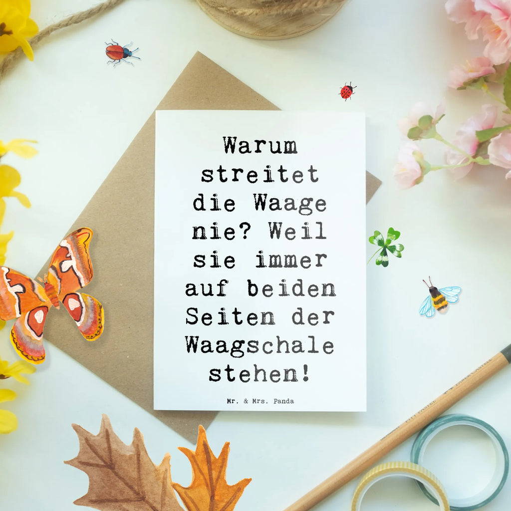 Grußkarte Spruch Waage Harmonie Grußkarte, Klappkarte, Einladungskarte, Glückwunschkarte, Hochzeitskarte, Geburtstagskarte, Karte, Ansichtskarten, Tierkreiszeichen, Sternzeichen, Horoskop, Astrologie, Aszendent