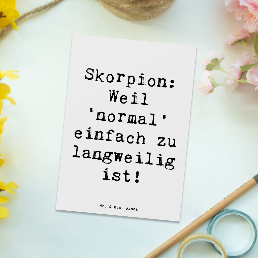 Postkarte Skorpion Spaß Postkarte, Karte, Geschenkkarte, Grußkarte, Einladung, Ansichtskarte, Geburtstagskarte, Einladungskarte, Dankeskarte, Ansichtskarten, Einladung Geburtstag, Einladungskarten Geburtstag, Tierkreiszeichen, Sternzeichen, Horoskop, Astrologie, Aszendent