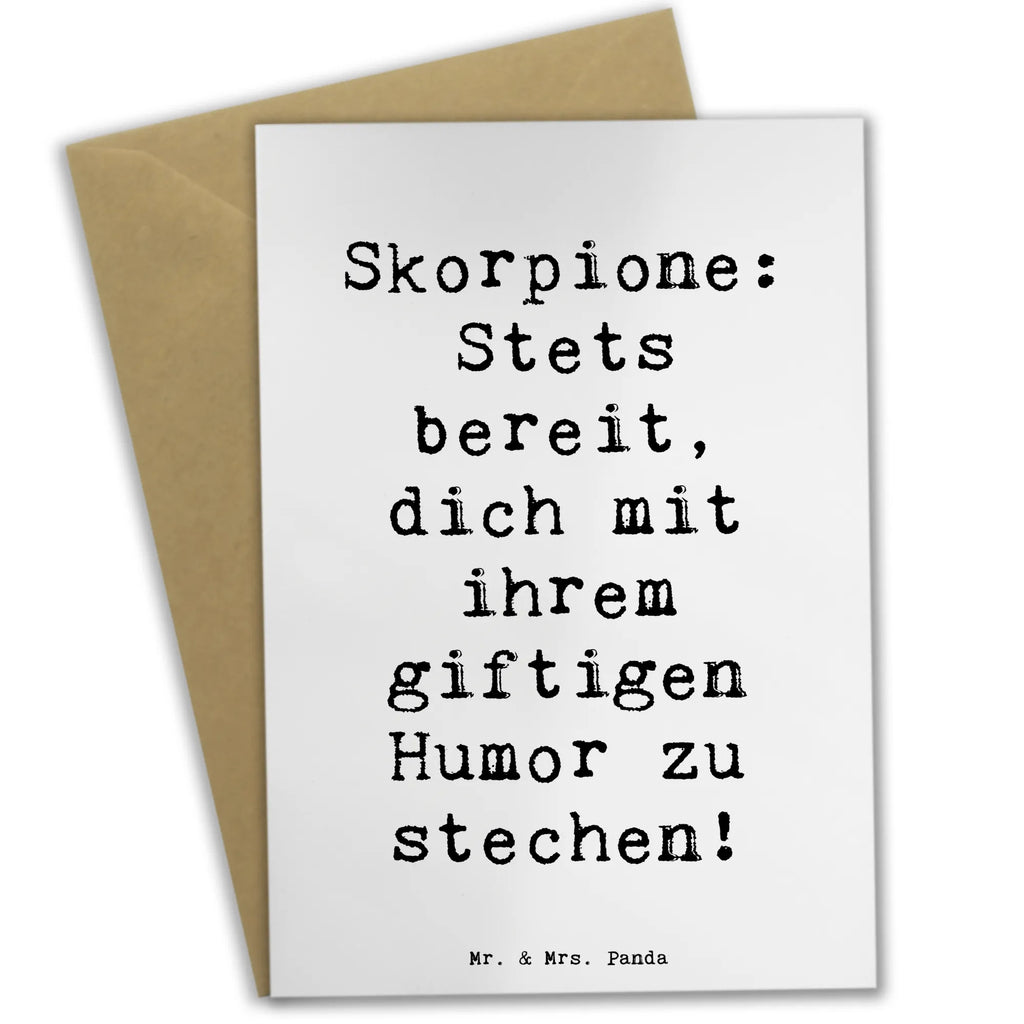 Grußkarte Spruch Skorpion Humor Grußkarte, Klappkarte, Einladungskarte, Glückwunschkarte, Hochzeitskarte, Geburtstagskarte, Karte, Ansichtskarten, Tierkreiszeichen, Sternzeichen, Horoskop, Astrologie, Aszendent