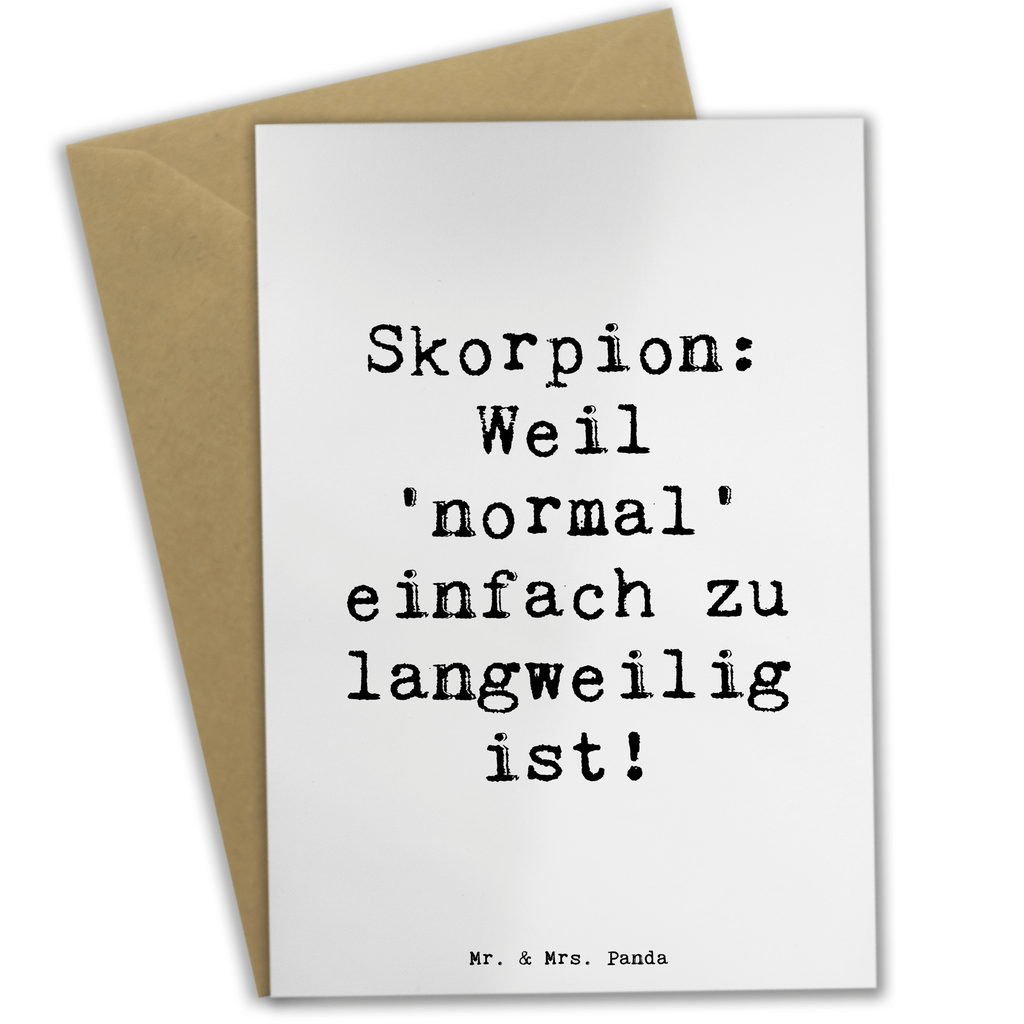 Grußkarte Skorpion Spaß Grußkarte, Klappkarte, Einladungskarte, Glückwunschkarte, Hochzeitskarte, Geburtstagskarte, Karte, Ansichtskarten, Tierkreiszeichen, Sternzeichen, Horoskop, Astrologie, Aszendent