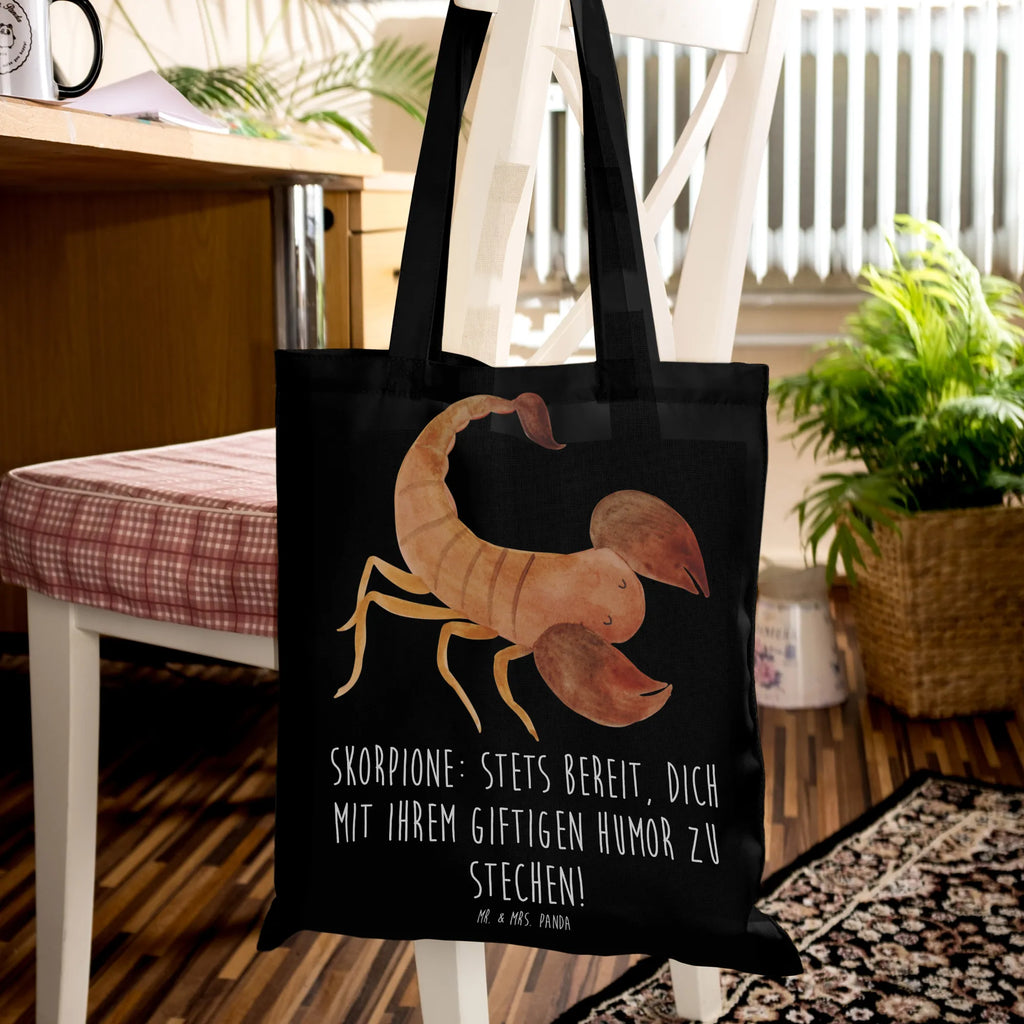 Tragetasche Skorpion Humor Beuteltasche, Beutel, Einkaufstasche, Jutebeutel, Stoffbeutel, Tasche, Shopper, Umhängetasche, Strandtasche, Schultertasche, Stofftasche, Tragetasche, Badetasche, Jutetasche, Einkaufstüte, Laptoptasche, Tierkreiszeichen, Sternzeichen, Horoskop, Astrologie, Aszendent