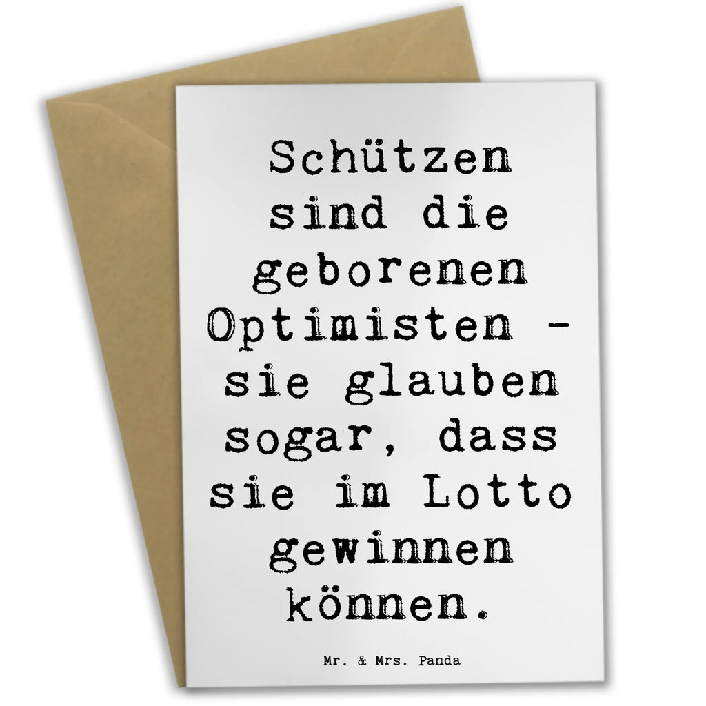 Grußkarte Spruch Schütze Optimist Grußkarte, Klappkarte, Einladungskarte, Glückwunschkarte, Hochzeitskarte, Geburtstagskarte, Karte, Ansichtskarten, Tierkreiszeichen, Sternzeichen, Horoskop, Astrologie, Aszendent