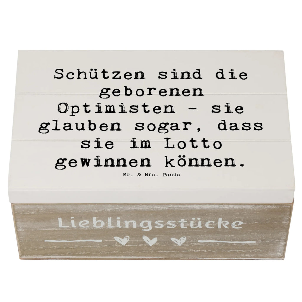 Holzkiste Spruch Schütze Optimist Holzkiste, Kiste, Schatzkiste, Truhe, Schatulle, XXL, Erinnerungsbox, Erinnerungskiste, Dekokiste, Aufbewahrungsbox, Geschenkbox, Geschenkdose, Tierkreiszeichen, Sternzeichen, Horoskop, Astrologie, Aszendent