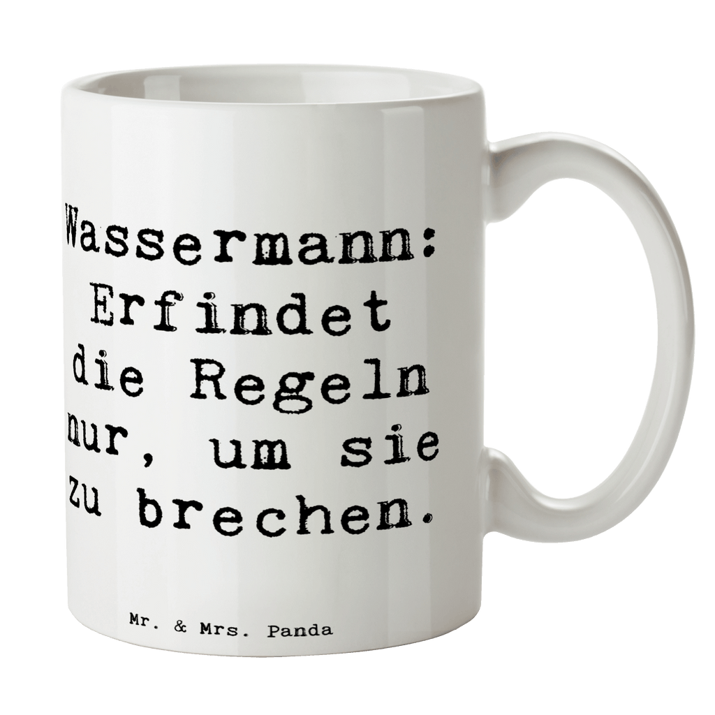 Tasse Wassermann: Erfindet die Regeln nur, um sie zu brechen. Tasse, Kaffeetasse, Teetasse, Becher, Kaffeebecher, Teebecher, Keramiktasse, Porzellantasse, Büro Tasse, Geschenk Tasse, Tasse Sprüche, Tasse Motive, Kaffeetassen, Tasse bedrucken, Designer Tasse, Cappuccino Tassen, Schöne Teetassen, Tierkreiszeichen, Sternzeichen, Horoskop, Astrologie, Aszendent