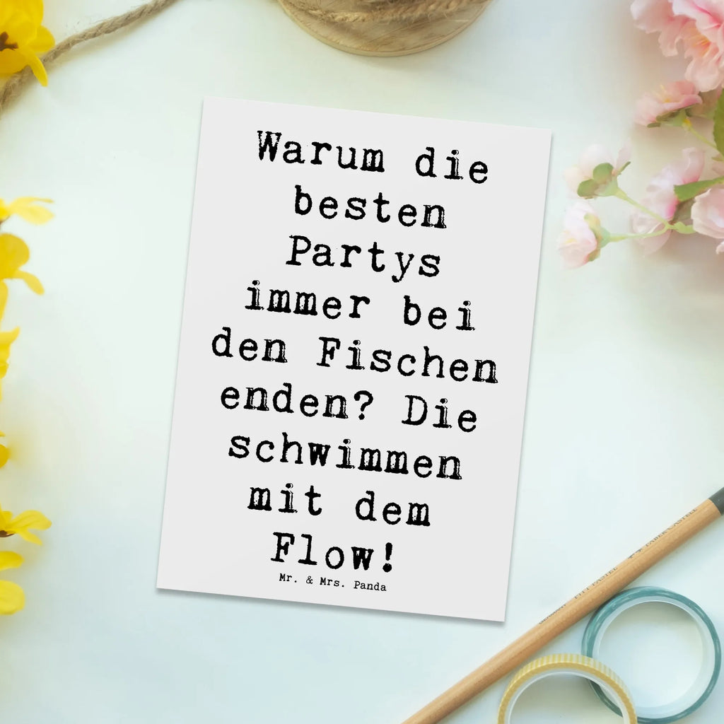 Postkarte Spruch Fische Flow Spaß Postkarte, Karte, Geschenkkarte, Grußkarte, Einladung, Ansichtskarte, Geburtstagskarte, Einladungskarte, Dankeskarte, Ansichtskarten, Einladung Geburtstag, Einladungskarten Geburtstag, Tierkreiszeichen, Sternzeichen, Horoskop, Astrologie, Aszendent