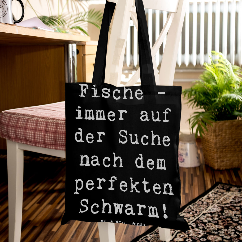 Tragetasche Spruch Fische Schwarm Beuteltasche, Beutel, Einkaufstasche, Jutebeutel, Stoffbeutel, Tasche, Shopper, Umhängetasche, Strandtasche, Schultertasche, Stofftasche, Tragetasche, Badetasche, Jutetasche, Einkaufstüte, Laptoptasche, Tierkreiszeichen, Sternzeichen, Horoskop, Astrologie, Aszendent