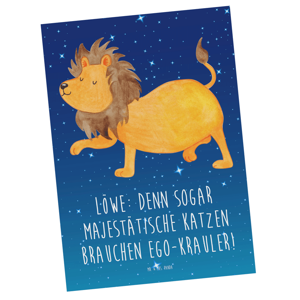 Postkarte Löwe: Denn sogar Majestätische Katzen brauchen Ego-Krauler! Postkarte, Karte, Geschenkkarte, Grußkarte, Einladung, Ansichtskarte, Geburtstagskarte, Einladungskarte, Dankeskarte, Tierkreiszeichen, Sternzeichen, Horoskop, Astrologie, Aszendent