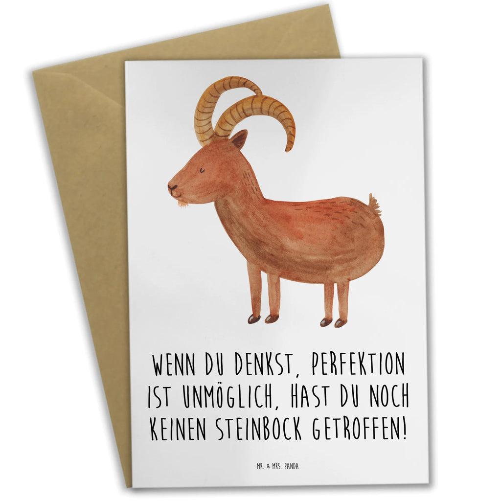 Grußkarte Steinbock Perfektion Grußkarte, Klappkarte, Einladungskarte, Glückwunschkarte, Hochzeitskarte, Geburtstagskarte, Karte, Ansichtskarten, Tierkreiszeichen, Sternzeichen, Horoskop, Astrologie, Aszendent