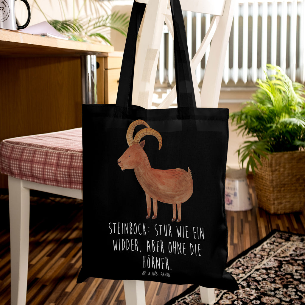 Tragetasche Steinbock Entschlossen Beuteltasche, Beutel, Einkaufstasche, Jutebeutel, Stoffbeutel, Tasche, Shopper, Umhängetasche, Strandtasche, Schultertasche, Stofftasche, Tragetasche, Badetasche, Jutetasche, Einkaufstüte, Laptoptasche, Tierkreiszeichen, Sternzeichen, Horoskop, Astrologie, Aszendent