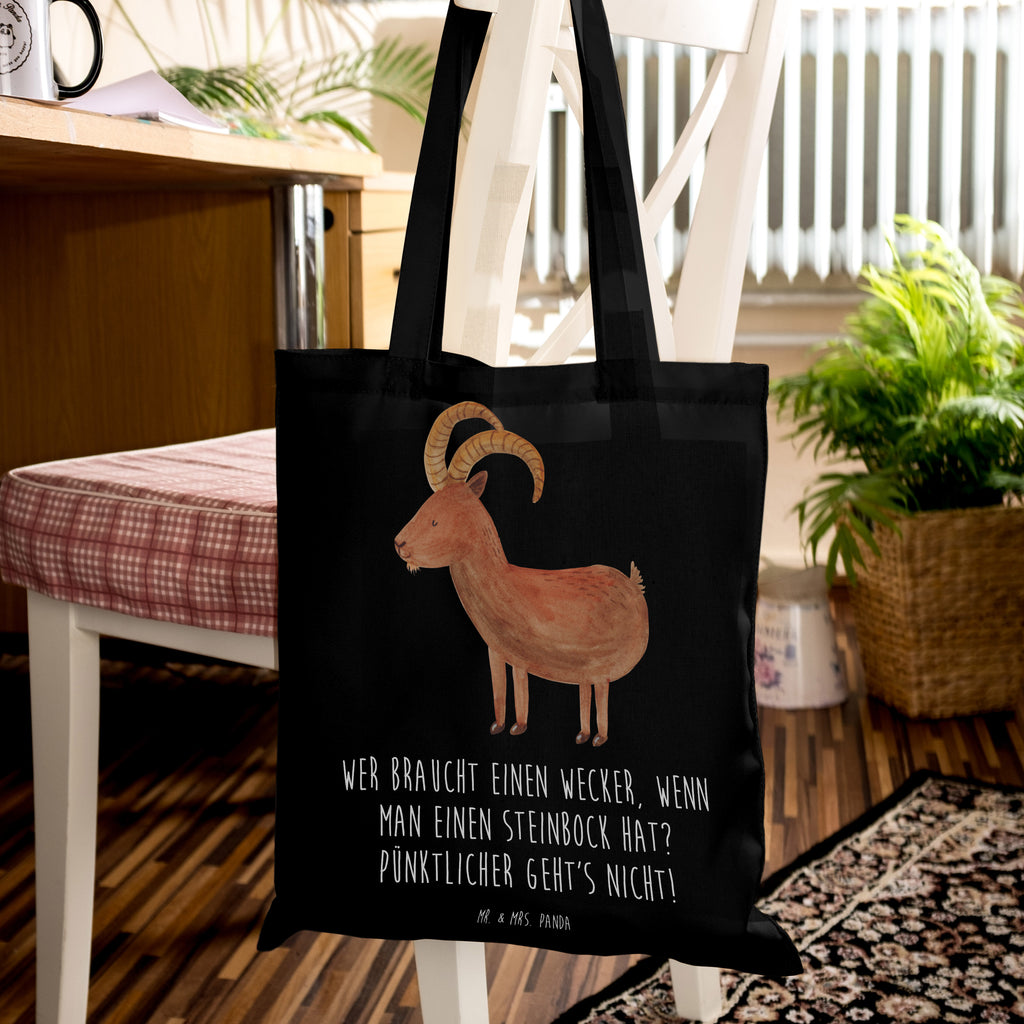 Tragetasche Steinbock Wecker Beuteltasche, Beutel, Einkaufstasche, Jutebeutel, Stoffbeutel, Tasche, Shopper, Umhängetasche, Strandtasche, Schultertasche, Stofftasche, Tragetasche, Badetasche, Jutetasche, Einkaufstüte, Laptoptasche, Tierkreiszeichen, Sternzeichen, Horoskop, Astrologie, Aszendent