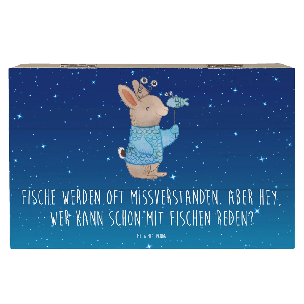 Holzkiste Fische Geheimnisse Holzkiste, Kiste, Schatzkiste, Truhe, Schatulle, XXL, Erinnerungsbox, Erinnerungskiste, Dekokiste, Aufbewahrungsbox, Geschenkbox, Geschenkdose, Tierkreiszeichen, Sternzeichen, Horoskop, Astrologie, Aszendent