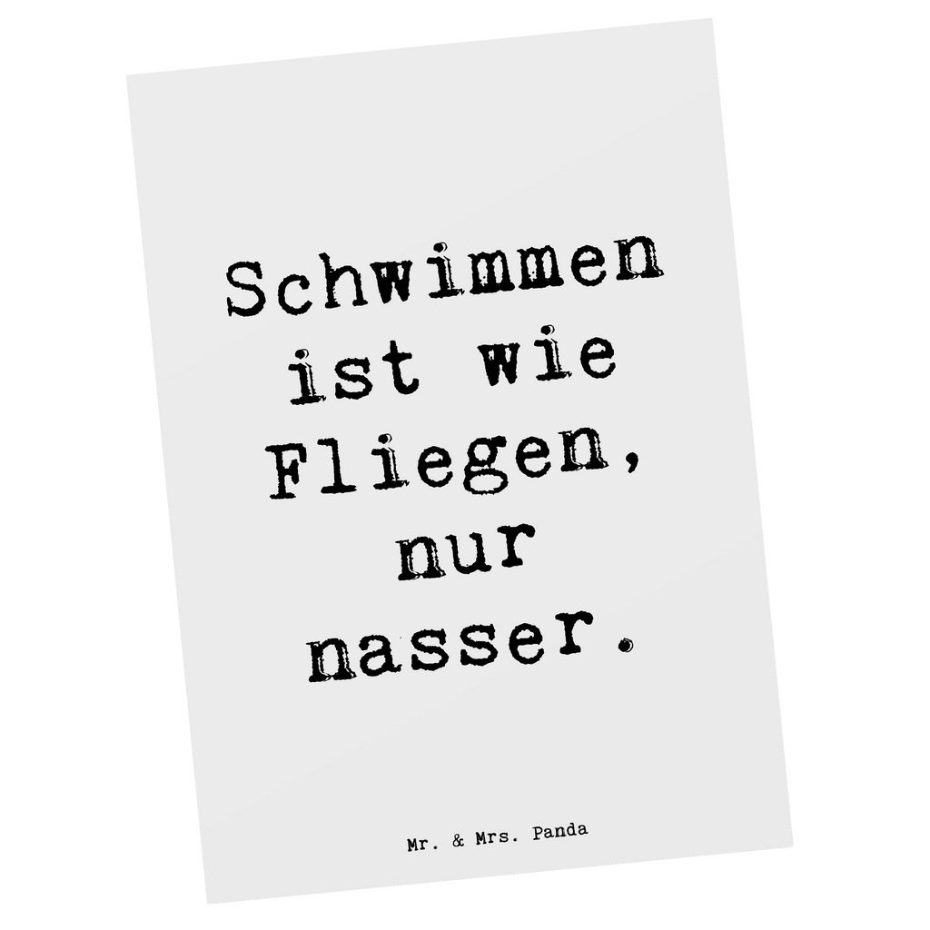 Postkarte Schwimmen wie Fliegen