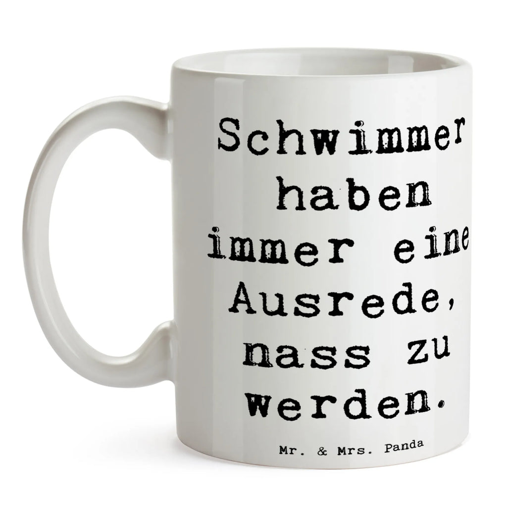 Tasse Spruch Schwimmen Ausrede Tasse, Kaffeetasse, Teetasse, Becher, Kaffeebecher, Teebecher, Keramiktasse, Porzellantasse, Büro Tasse, Geschenk Tasse, Tasse Sprüche, Tasse Motive, Kaffeetassen, Tasse bedrucken, Designer Tasse, Cappuccino Tassen, Schöne Teetassen, Geschenk, Sport, Sportart, Hobby, Schenken, Danke, Dankeschön, Auszeichnung, Gewinn, Sportler