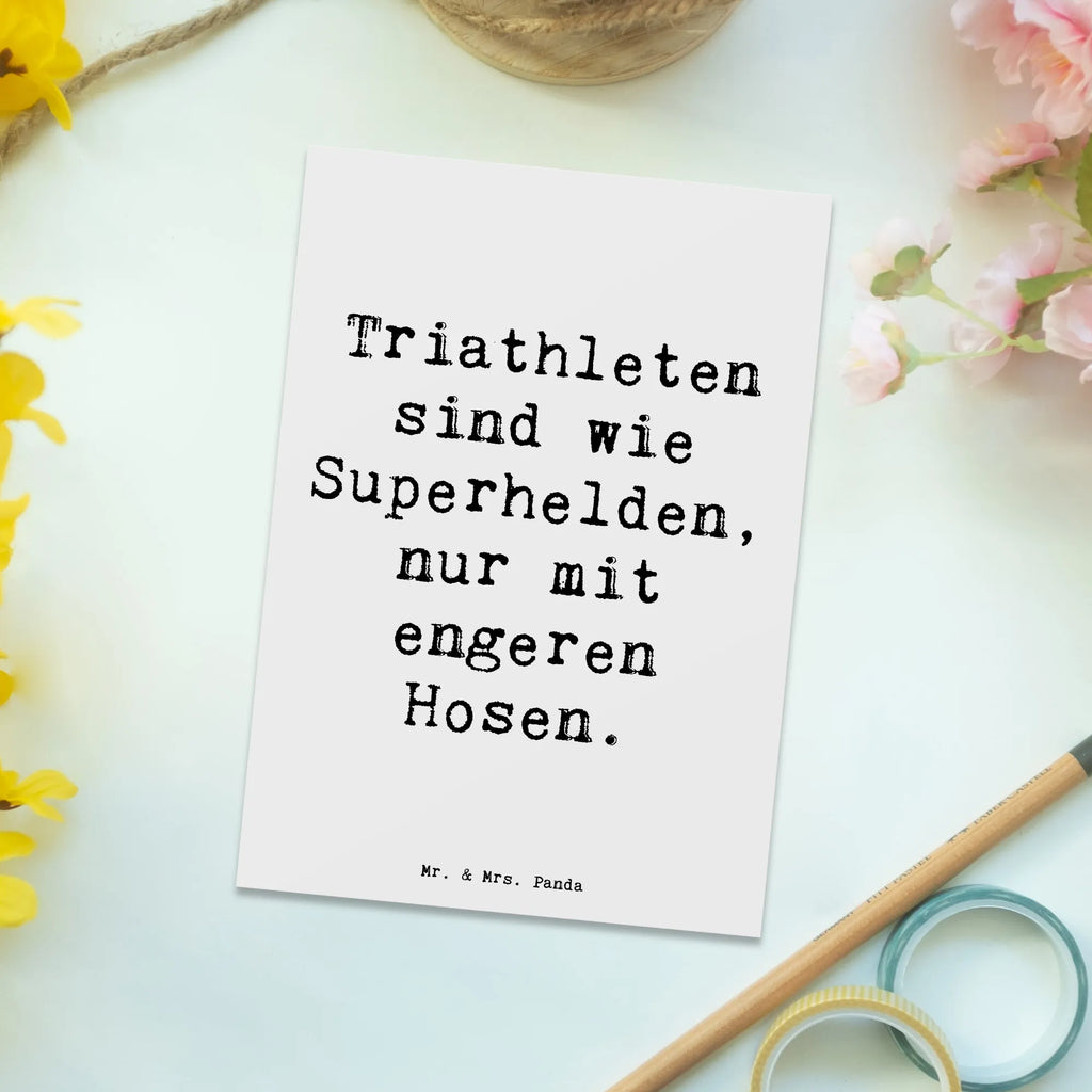 Postkarte Spruch Triathlon Superheld Postkarte, Karte, Geschenkkarte, Grußkarte, Einladung, Ansichtskarte, Geburtstagskarte, Einladungskarte, Dankeskarte, Ansichtskarten, Einladung Geburtstag, Einladungskarten Geburtstag, Geschenk, Sport, Sportart, Hobby, Schenken, Danke, Dankeschön, Auszeichnung, Gewinn, Sportler