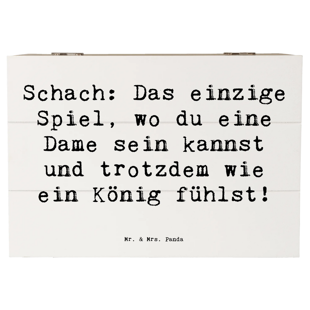 Holzkiste Spruch Schach Dame und König Holzkiste, Kiste, Schatzkiste, Truhe, Schatulle, XXL, Erinnerungsbox, Erinnerungskiste, Dekokiste, Aufbewahrungsbox, Geschenkbox, Geschenkdose, Geschenk, Sport, Sportart, Hobby, Schenken, Danke, Dankeschön, Auszeichnung, Gewinn, Sportler