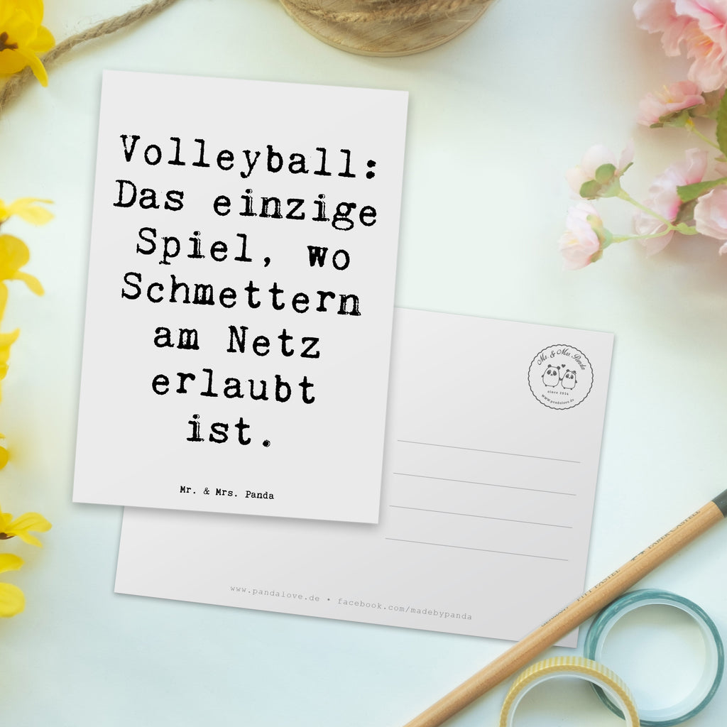 Postkarte Volleyball Schmettern