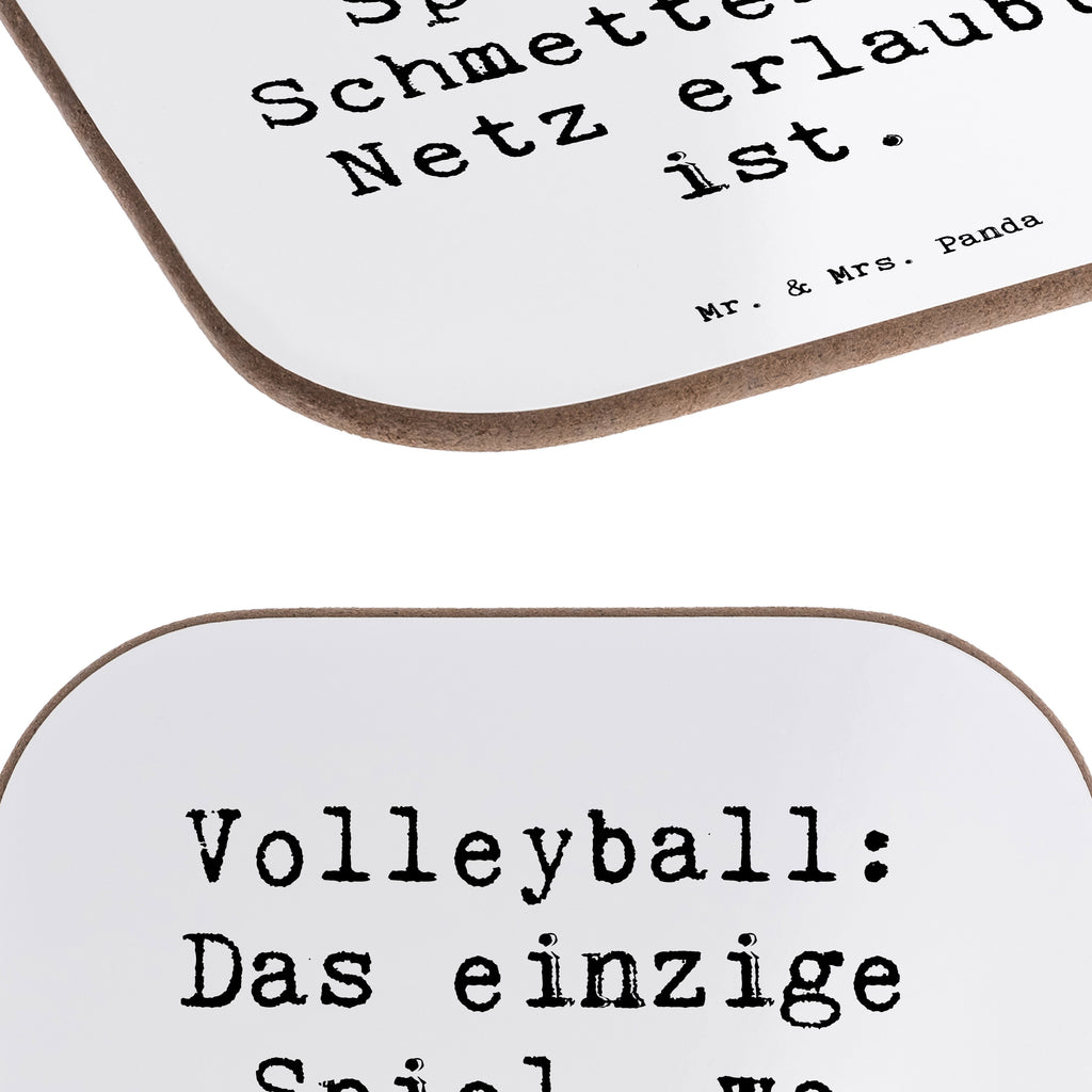 Untersetzer Spruch Volleyball Schmettern