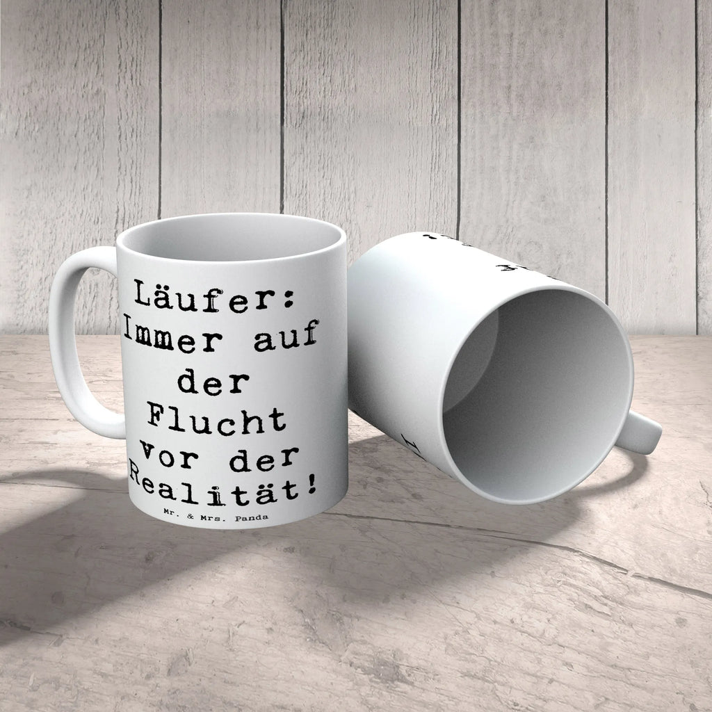 Tasse Spruch Laufen Realitätsflucht Tasse, Kaffeetasse, Teetasse, Becher, Kaffeebecher, Teebecher, Keramiktasse, Porzellantasse, Büro Tasse, Geschenk Tasse, Tasse Sprüche, Tasse Motive, Kaffeetassen, Tasse bedrucken, Designer Tasse, Cappuccino Tassen, Schöne Teetassen, Geschenk, Sport, Sportart, Hobby, Schenken, Danke, Dankeschön, Auszeichnung, Gewinn, Sportler