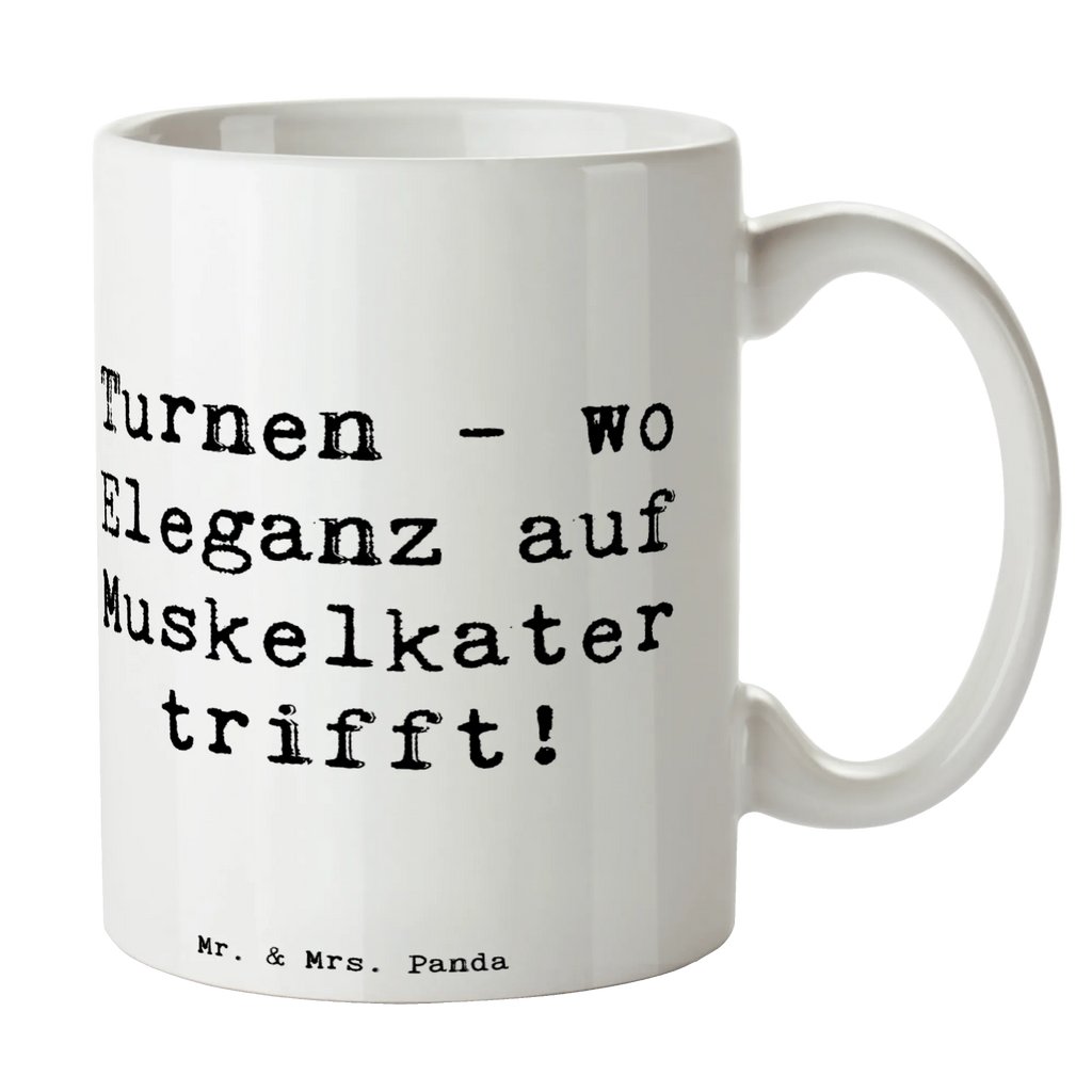 Tasse Spruch Turnen Eleganz Tasse, Kaffeetasse, Teetasse, Becher, Kaffeebecher, Teebecher, Keramiktasse, Porzellantasse, Büro Tasse, Geschenk Tasse, Tasse Sprüche, Tasse Motive, Kaffeetassen, Tasse bedrucken, Designer Tasse, Cappuccino Tassen, Schöne Teetassen, Geschenk, Sport, Sportart, Hobby, Schenken, Danke, Dankeschön, Auszeichnung, Gewinn, Sportler