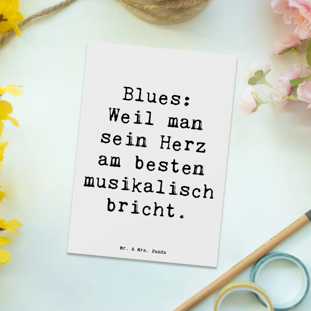 Postkarte Spruch Blues MelodiedesHerzens Postkarte, Karte, Geschenkkarte, Grußkarte, Einladung, Ansichtskarte, Geburtstagskarte, Einladungskarte, Dankeskarte, Ansichtskarten, Einladung Geburtstag, Einladungskarten Geburtstag