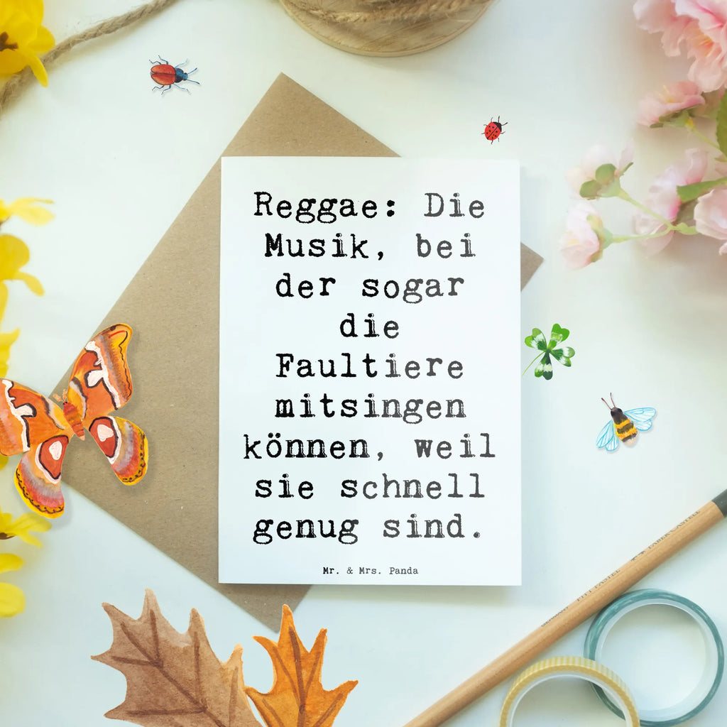 Grußkarte Spruch Reggae Freude Grußkarte, Klappkarte, Einladungskarte, Glückwunschkarte, Hochzeitskarte, Geburtstagskarte, Karte, Ansichtskarten