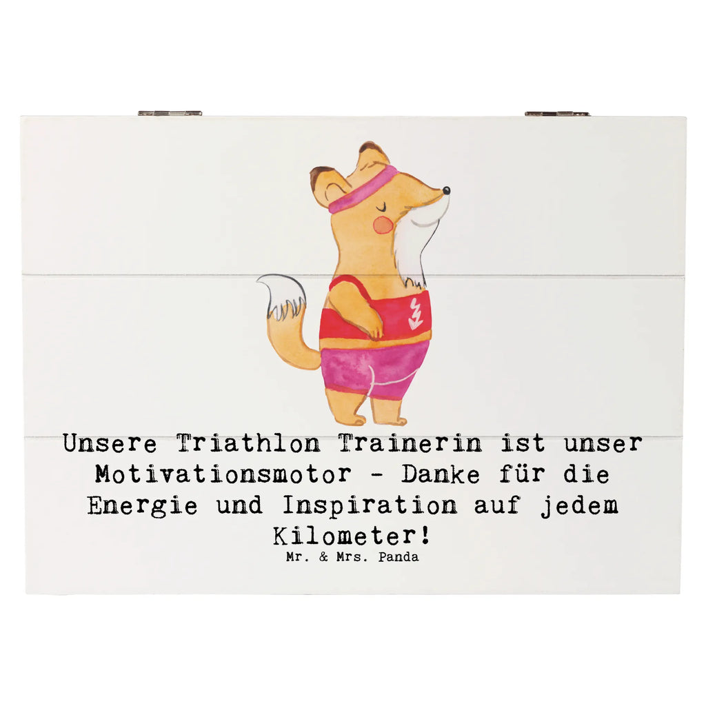 Holzkiste Triathlon Trainerin Holzkiste, Kiste, Schatzkiste, Truhe, Schatulle, XXL, Erinnerungsbox, Erinnerungskiste, Dekokiste, Aufbewahrungsbox, Geschenkbox, Geschenkdose, Geschenk, Sport, Sportart, Hobby, Schenken, Danke, Dankeschön, Auszeichnung, Gewinn, Sportler