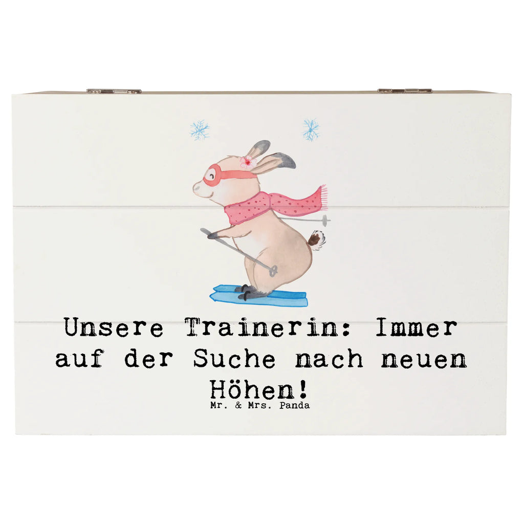 Holzkiste Skispringen Trainerin Holzkiste, Kiste, Schatzkiste, Truhe, Schatulle, XXL, Erinnerungsbox, Erinnerungskiste, Dekokiste, Aufbewahrungsbox, Geschenkbox, Geschenkdose, Geschenk, Sport, Sportart, Hobby, Schenken, Danke, Dankeschön, Auszeichnung, Gewinn, Sportler