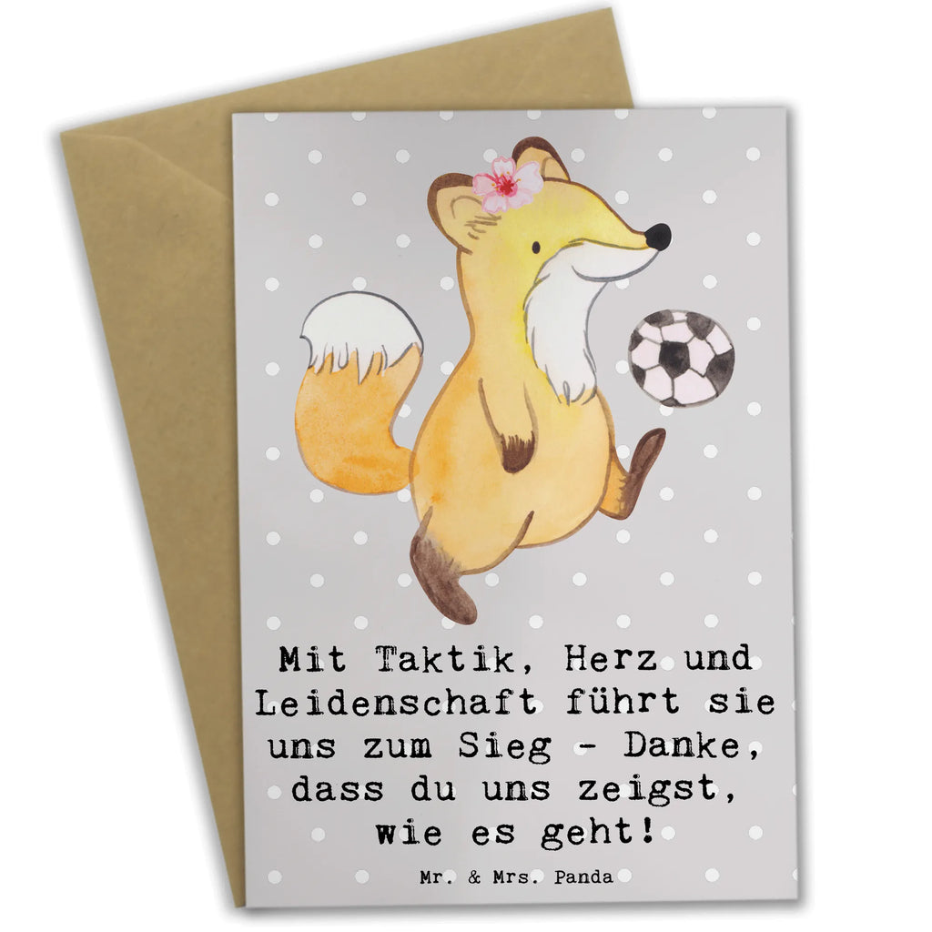 Grußkarte Fußball Trainerin Grußkarte, Klappkarte, Einladungskarte, Glückwunschkarte, Hochzeitskarte, Geburtstagskarte, Karte, Ansichtskarten, Geschenk, Sport, Sportart, Hobby, Schenken, Danke, Dankeschön, Auszeichnung, Gewinn, Sportler