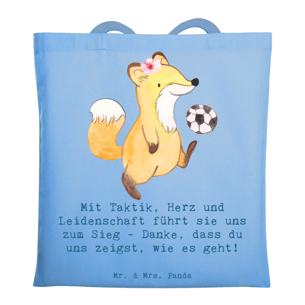 Tragetasche Fußball Trainerin Beuteltasche, Beutel, Einkaufstasche, Jutebeutel, Stoffbeutel, Tasche, Shopper, Umhängetasche, Strandtasche, Schultertasche, Stofftasche, Tragetasche, Badetasche, Jutetasche, Einkaufstüte, Laptoptasche, Geschenk, Sport, Sportart, Hobby, Schenken, Danke, Dankeschön, Auszeichnung, Gewinn, Sportler