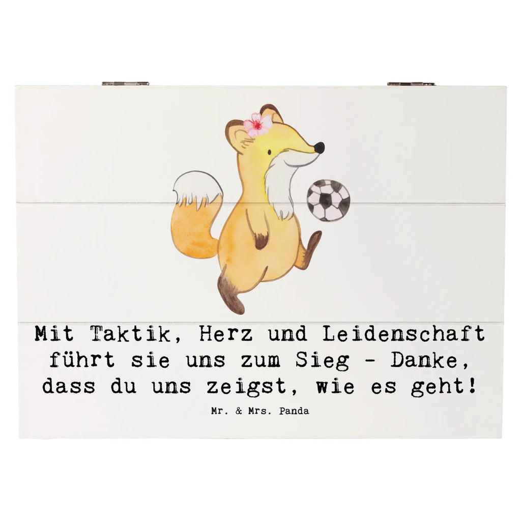 Holzkiste Fußball Trainerin Holzkiste, Kiste, Schatzkiste, Truhe, Schatulle, XXL, Erinnerungsbox, Erinnerungskiste, Dekokiste, Aufbewahrungsbox, Geschenkbox, Geschenkdose, Geschenk, Sport, Sportart, Hobby, Schenken, Danke, Dankeschön, Auszeichnung, Gewinn, Sportler