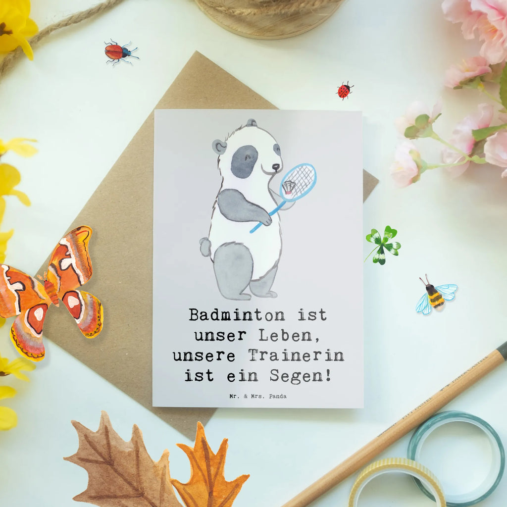 Grußkarte Badminton Trainerin Grußkarte, Klappkarte, Einladungskarte, Glückwunschkarte, Hochzeitskarte, Geburtstagskarte, Karte, Ansichtskarten, Geschenk, Sport, Sportart, Hobby, Schenken, Danke, Dankeschön, Auszeichnung, Gewinn, Sportler