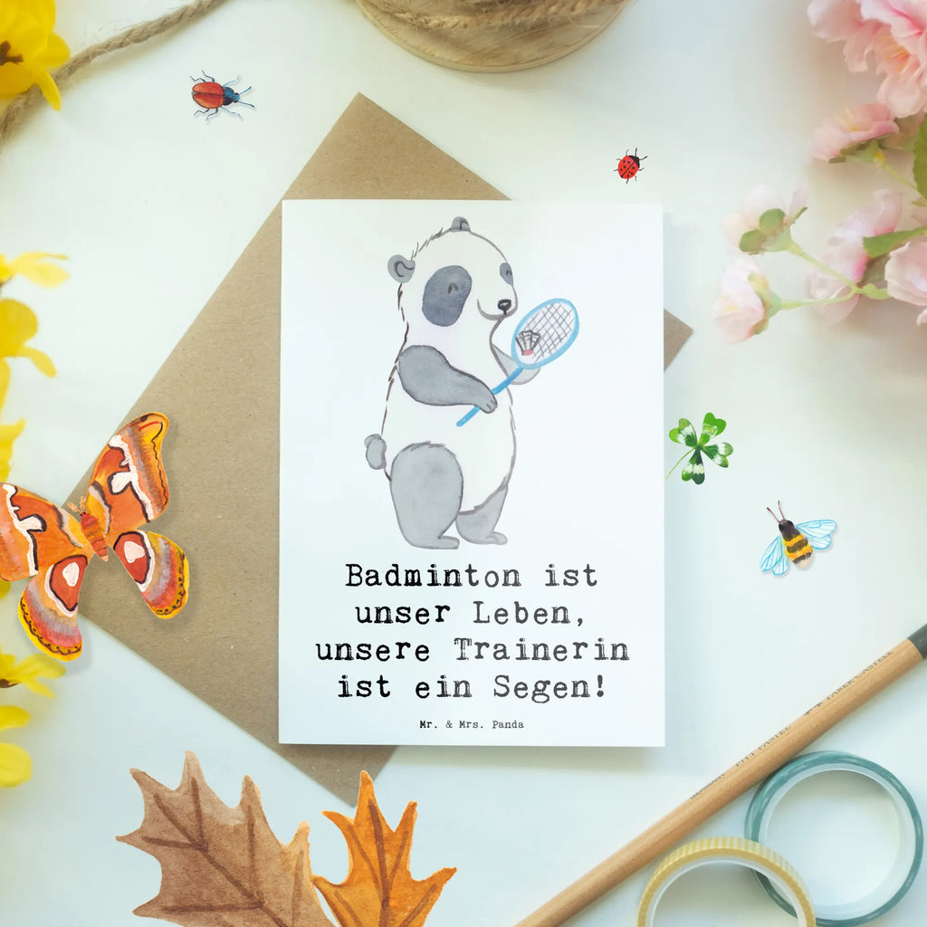 Grußkarte Badminton Trainerin Grußkarte, Klappkarte, Einladungskarte, Glückwunschkarte, Hochzeitskarte, Geburtstagskarte, Karte, Ansichtskarten, Geschenk, Sport, Sportart, Hobby, Schenken, Danke, Dankeschön, Auszeichnung, Gewinn, Sportler